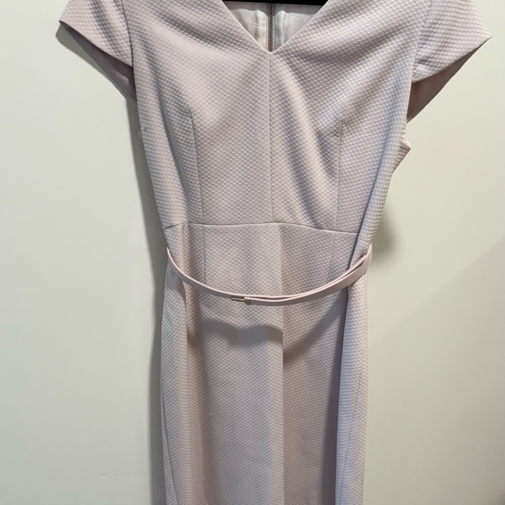 Ted Baker Purple Sheath Midi Dress V-neck Flutter Sleeves